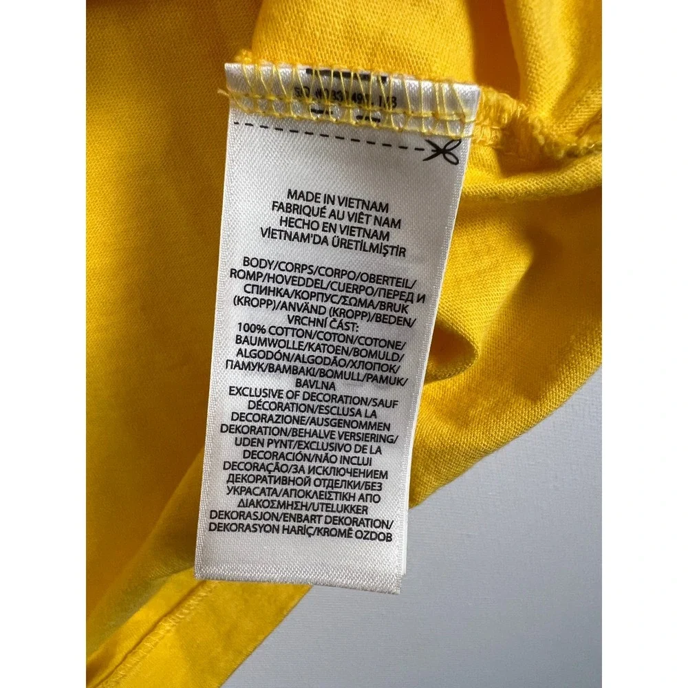 Polo Ralph Lauren Mens V-Neck T-Shirt Yellow Blue Pony Big & Tall XXL - Picture 7 of 9